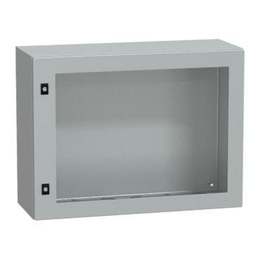 Deur 600x800x300mm IP66 / IK08 Transparant RAL70 Spacial CRN