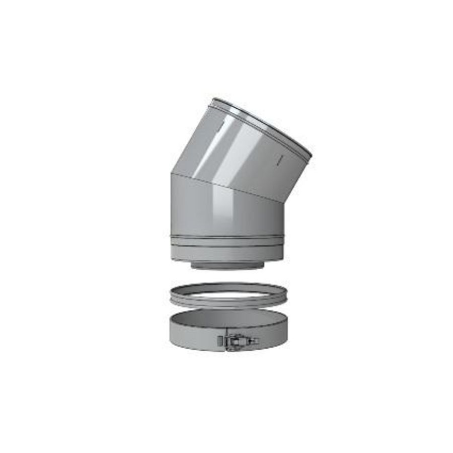 Bocht RVS Ø200/130 30° gesegmenteerd