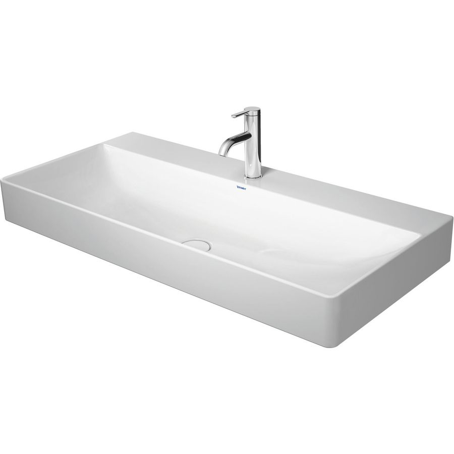 DURASQUARE #235310 wastafel 1000mm wit met kraangat