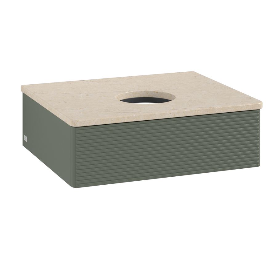 Wastafelonderkast Antao 600x190x500mm L.Green Matt Lacquer K07113HL