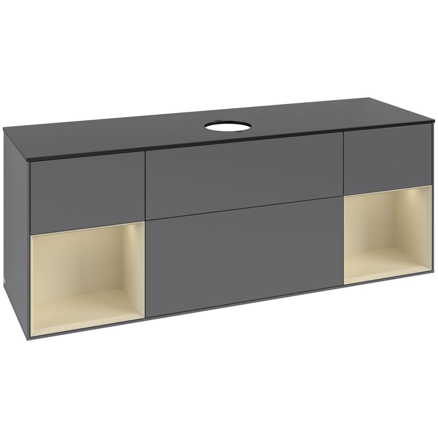Wastafelonderkast Finion 1600x603x501mm Antr. Matt Lacquer GD02HJGK