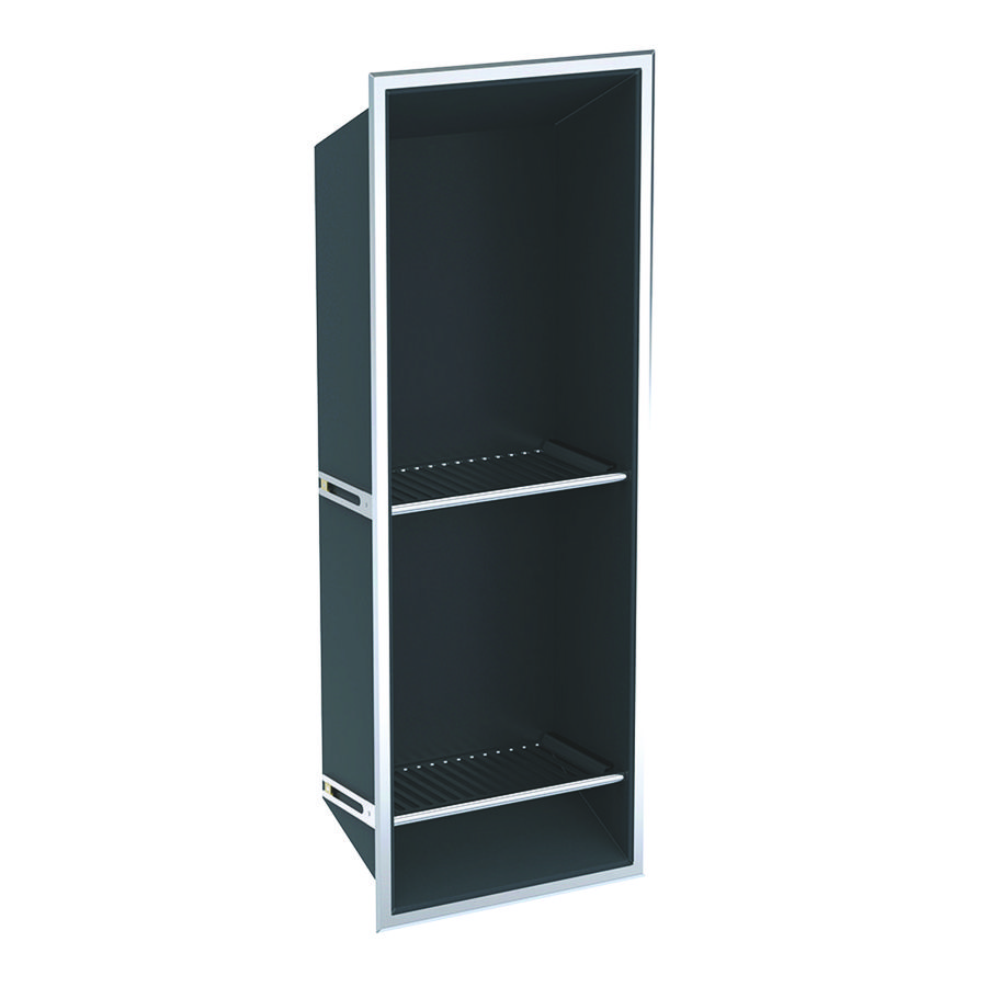 Inbouwnis voor douche 300x800x144mm met 2 schappen ONE excl. inbouw element