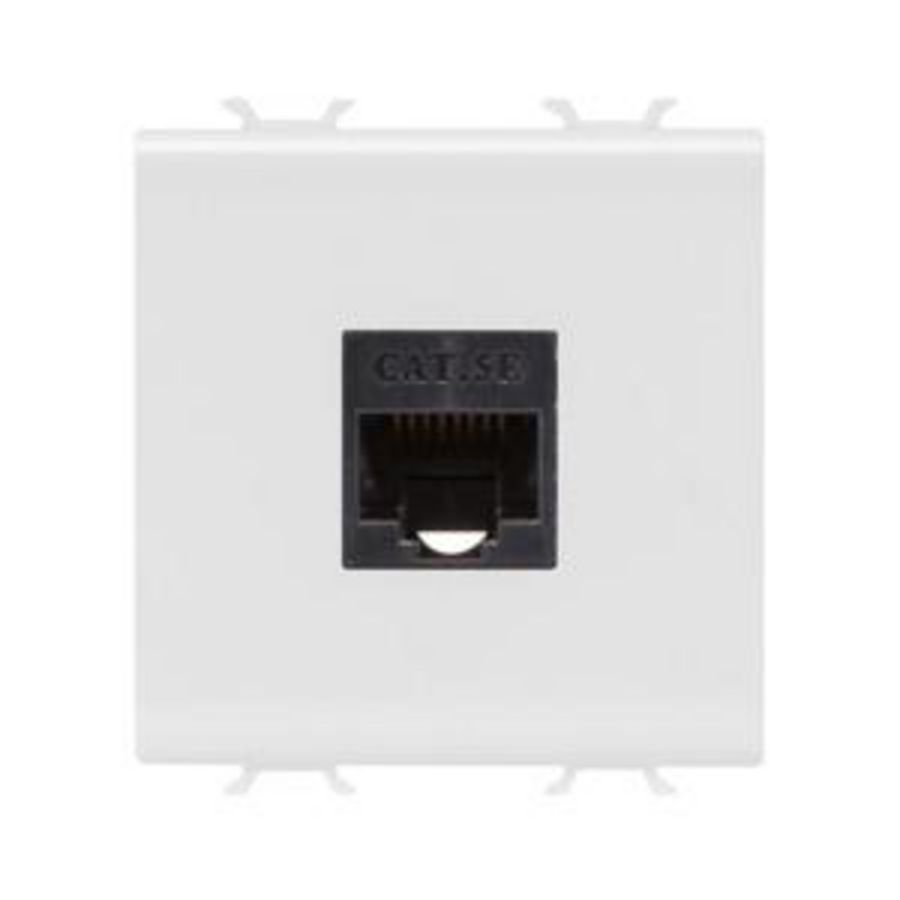 RJ45 SOCKET-CATEGORY 5e-UTP-2 MODULES-GLOSSY WHITE -