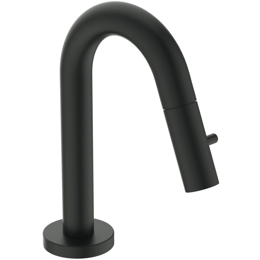 Koudwaterkrn 6l/min 1-gats hoge uitloop 125mm silk black