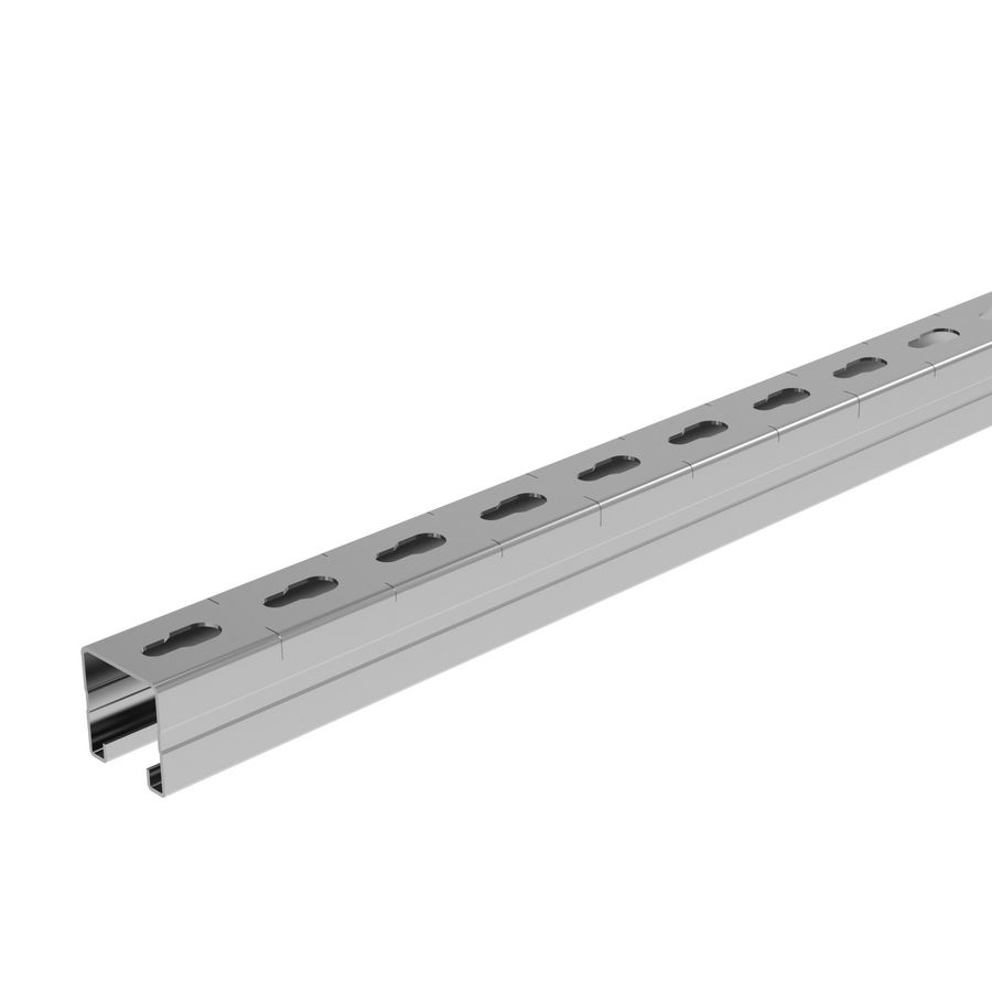Lengte a 3m. Rail strut S 41x41x1,5 316L