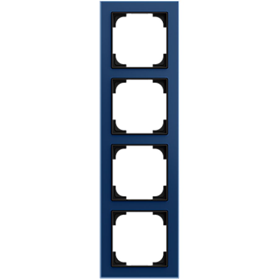 Afdekraam 4-voudig art-glas blauw