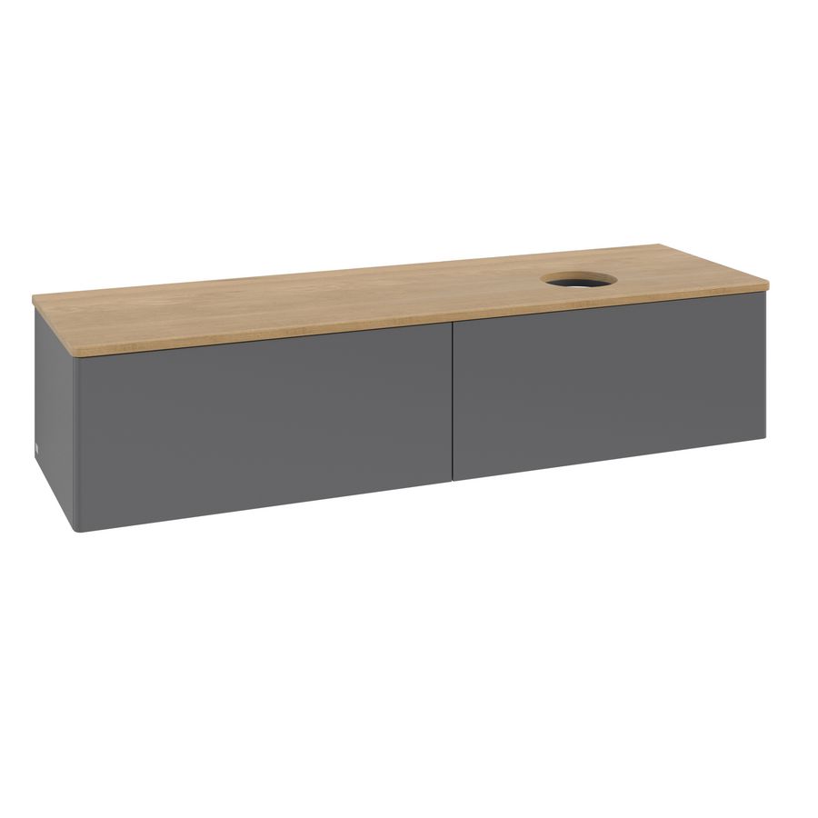 Wastafelonderkast Antao 1600x360x500mm Antr. Matt Lacquer K38011GK