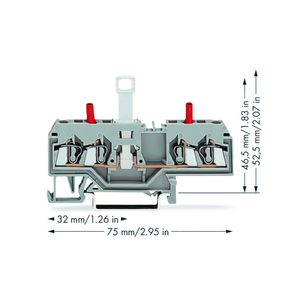 2-draads scheidings-/meetklem +test z. mes 280-649 VVE=50