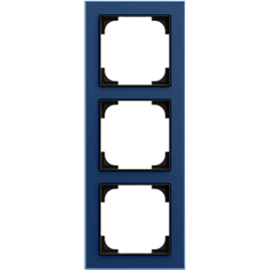 Afdekraam 3-voudig art-glas blauw