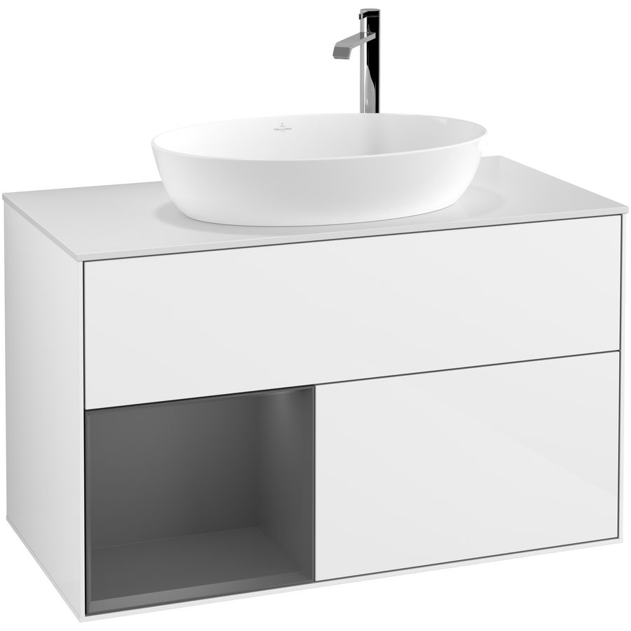 Wastafelonderkast Finion 1000x603x501mm G.White.L F891GKGF
