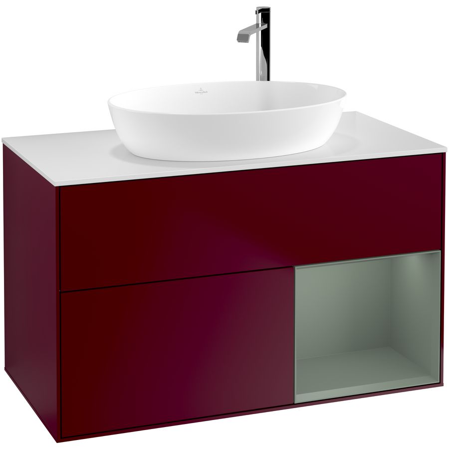 Wastafelonderkast Finion 1000x603x501mm Peony Matt Lacquer G901GMHB