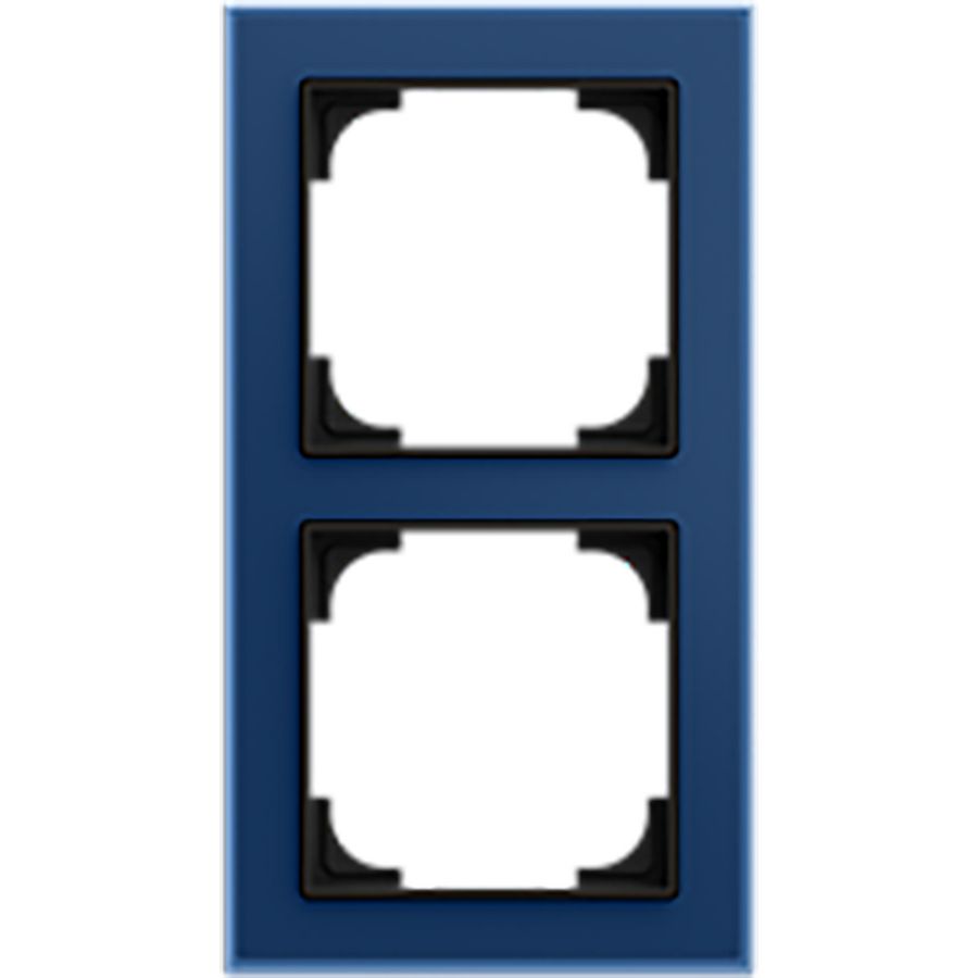 Afdekraam 2-voudig art-glas blauw
