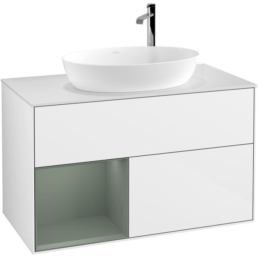 Wastafelonderkast Finion 1000x603x501mm G.White.L F891GMGF