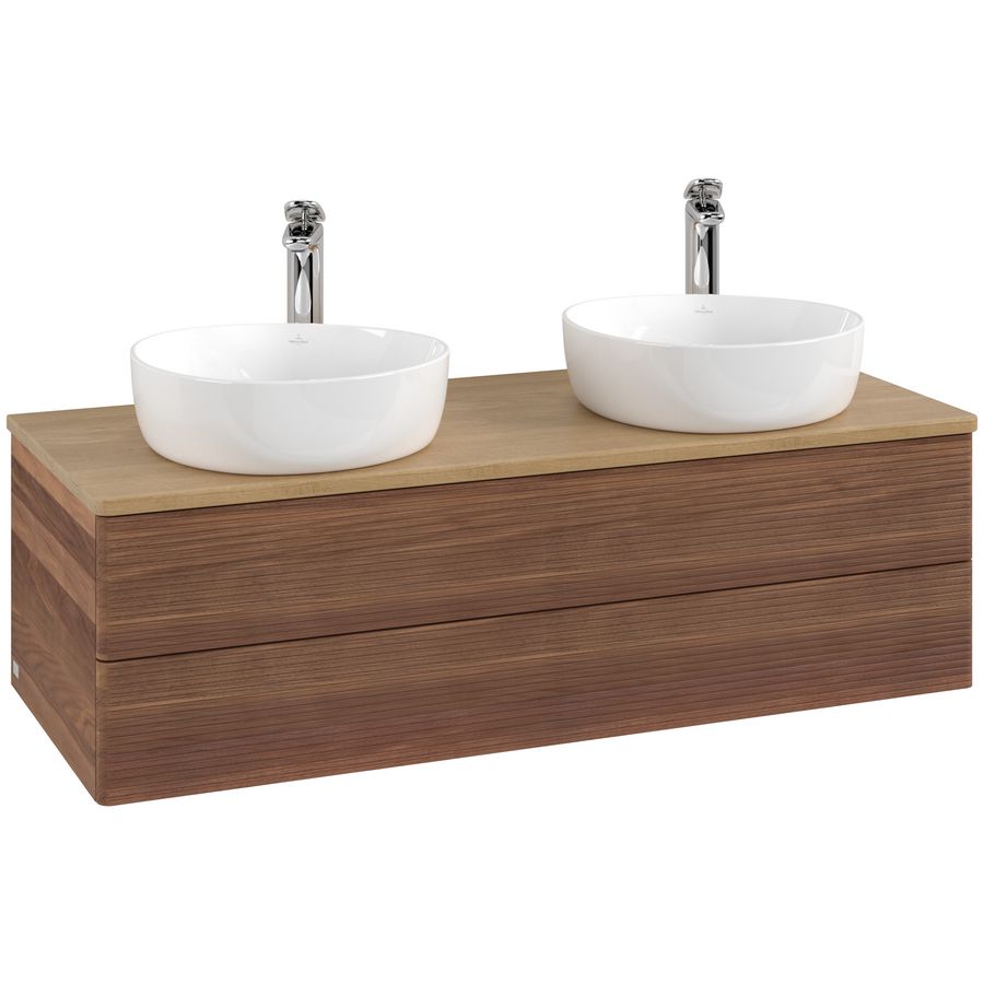 Wastafelonderkast Antao 1200x360x500mm Warm Walnut L24151HM