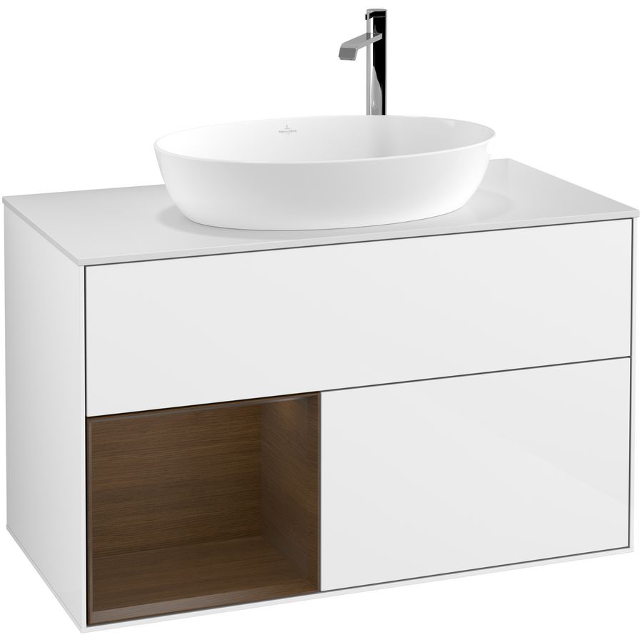 Wastafelonderkast Finion 1000x603x501mm G.White.L F891GNGF