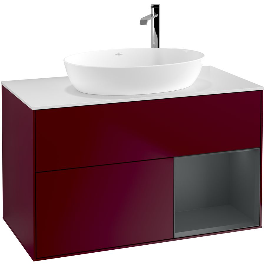 Wastafelonderkast Finion 1000x603x501mm Peony Matt Lacquer G901HGHB