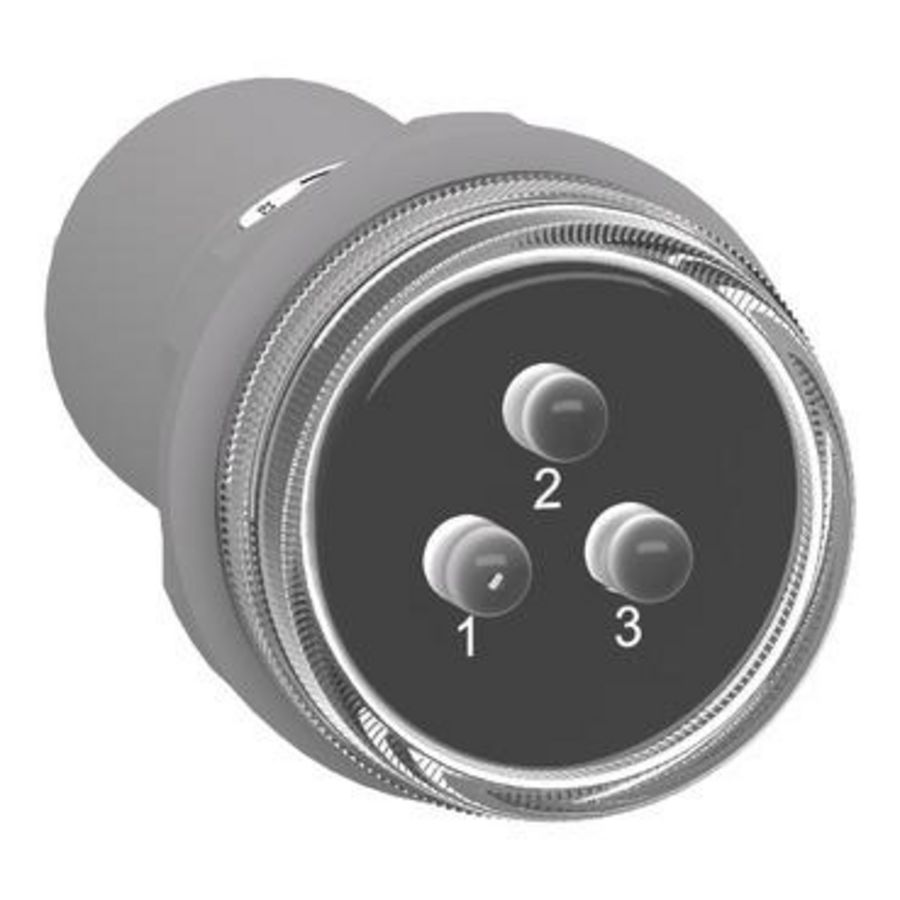 Voltage-indicatie signaallamp met 3 leds (wit) 400V AC XB5