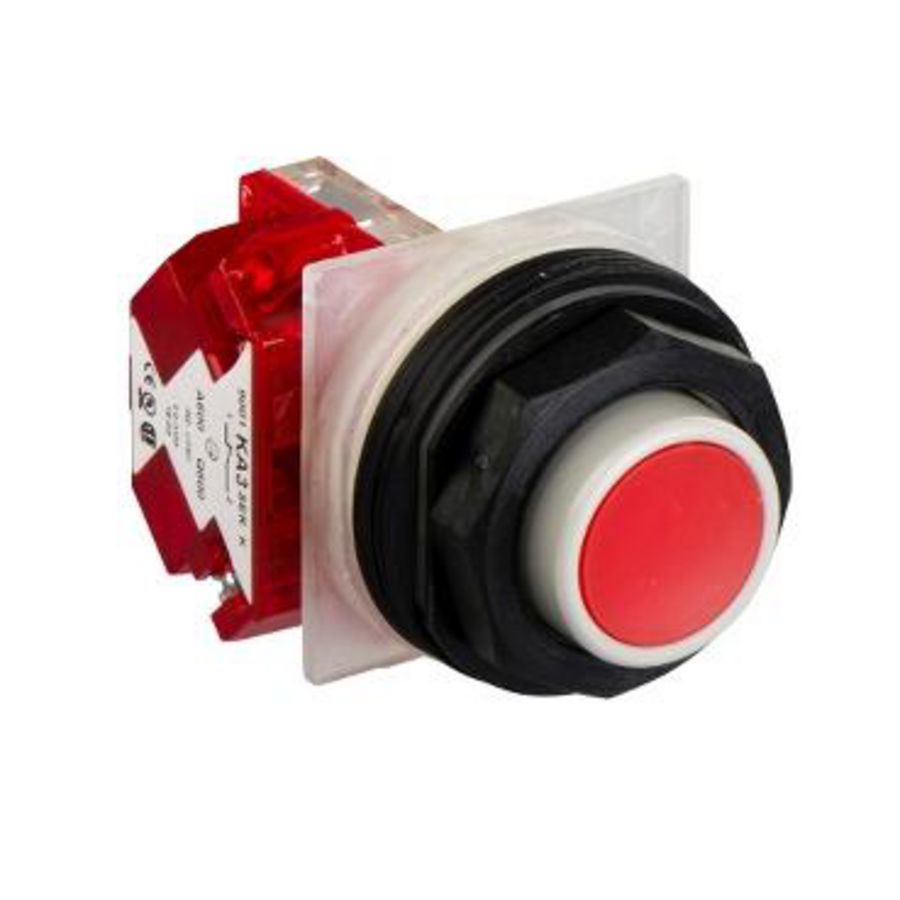 Drukknop Verhoogde rand Terugvering 1NC Rood