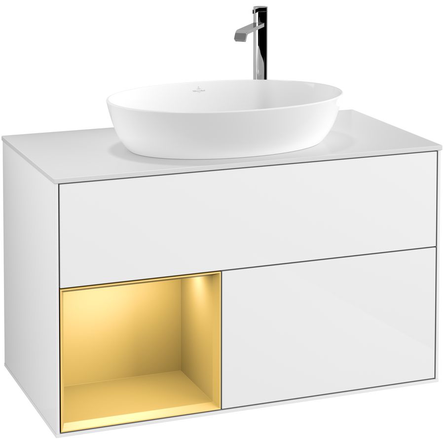Wastafelonderkast Finion 1000x603x501mm G.White.L F891HFGF