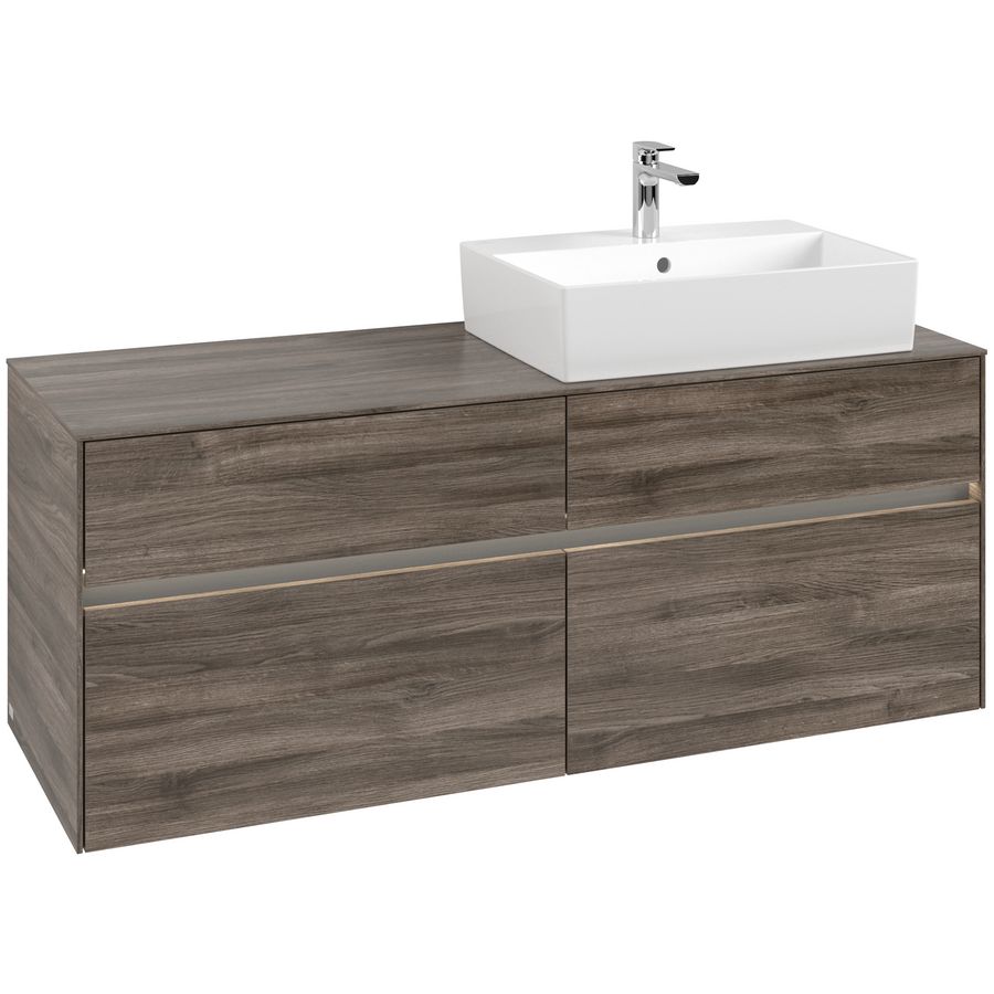 Wastafelonderkast Collaro 1400x548x500mm Sto.Oak C133B0RK