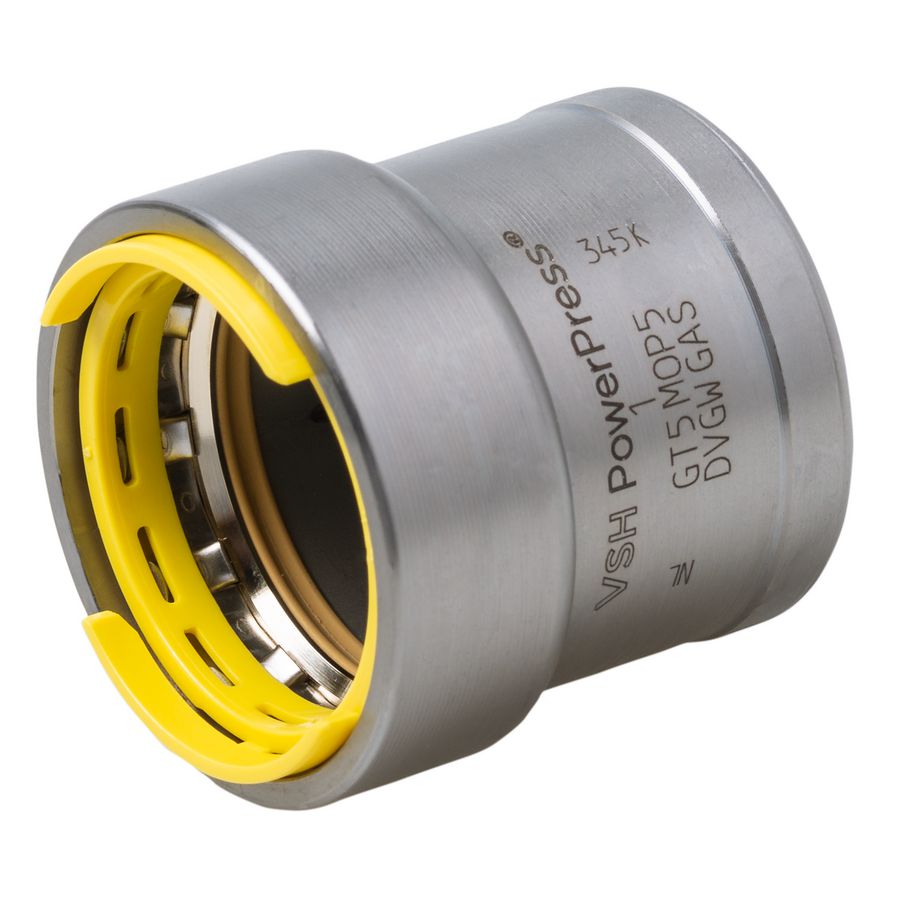 PowerPress Gas eindkoppeling F 1" VVE=5