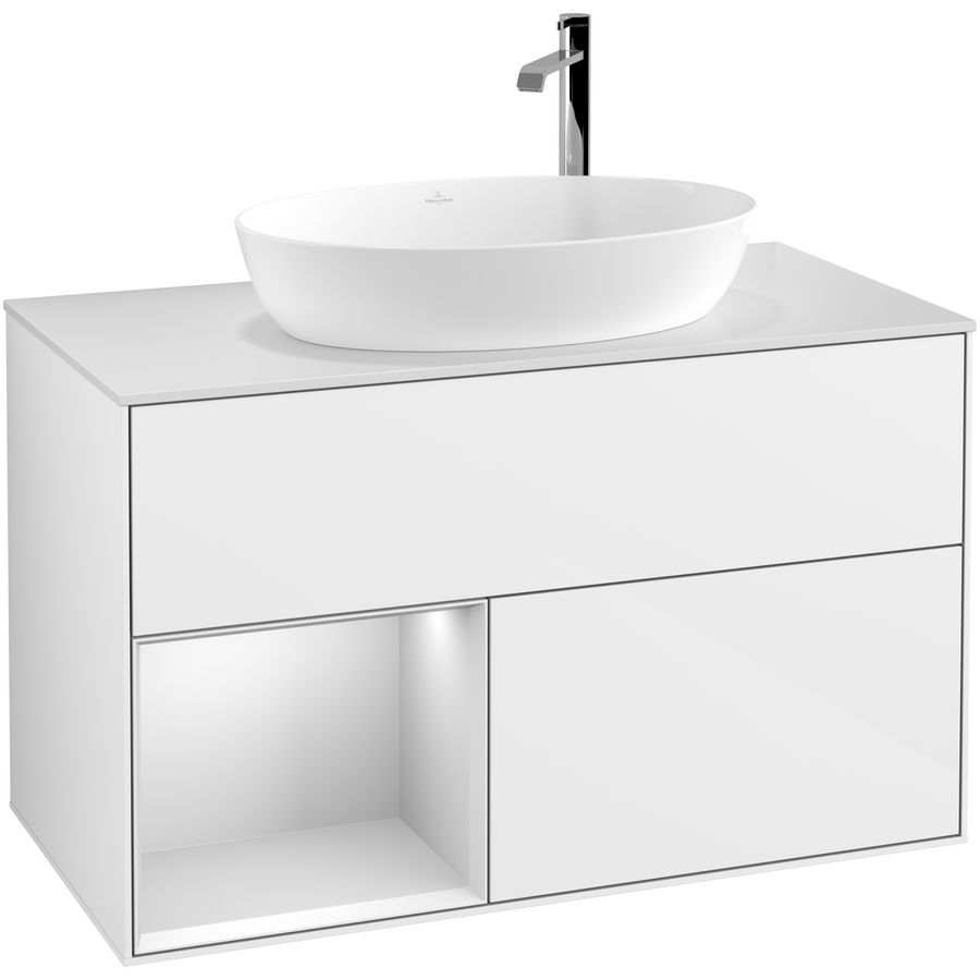 Wastafelonderkast Finion 1000x603x501mm G.White.L F891MTGF
