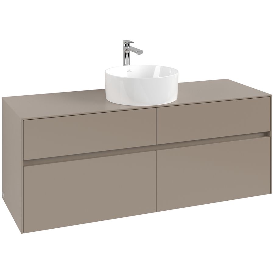 Wastafelonderkast Collaro 1400x548x500mm Taupe C045B0VM