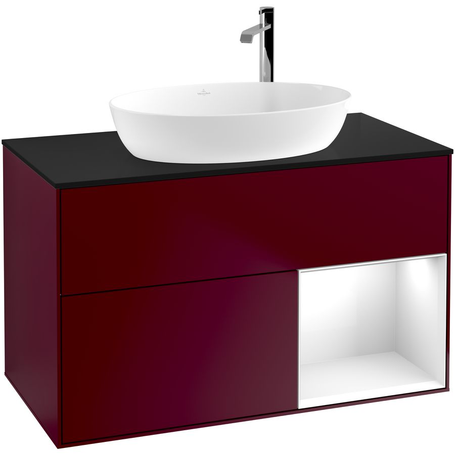 Wastafelonderkast Finion 1000x603x501mm Peony Matt Lacquer G902GFHB