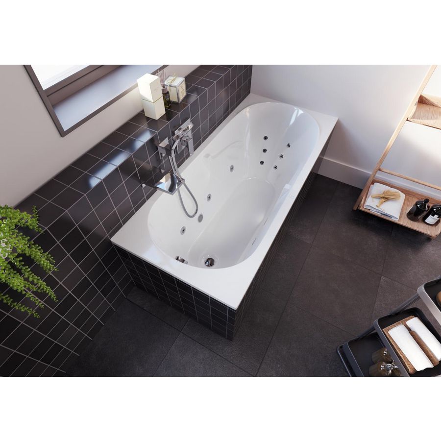 Whirlpool Future Rihopool 170x75cm systeem FLOW links hoogglans wit