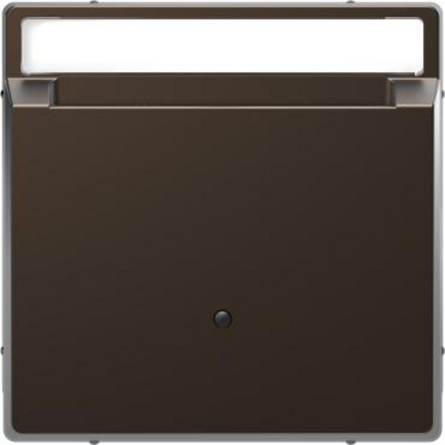 Kaartschakelaar met tekstvenster Mocca metallic SysD
