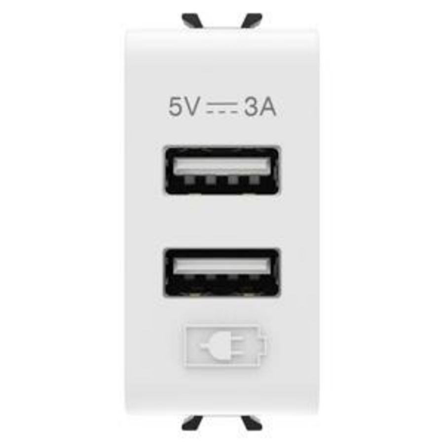 USB-LADER-A+A TYPE-3 A-GLANZEND WIT-1 MODULE-CHORU