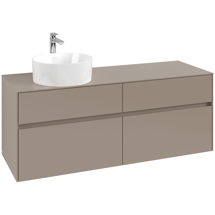 Wastafelonderkast Collaro 1400x548x500mm Taupe C046B0VM