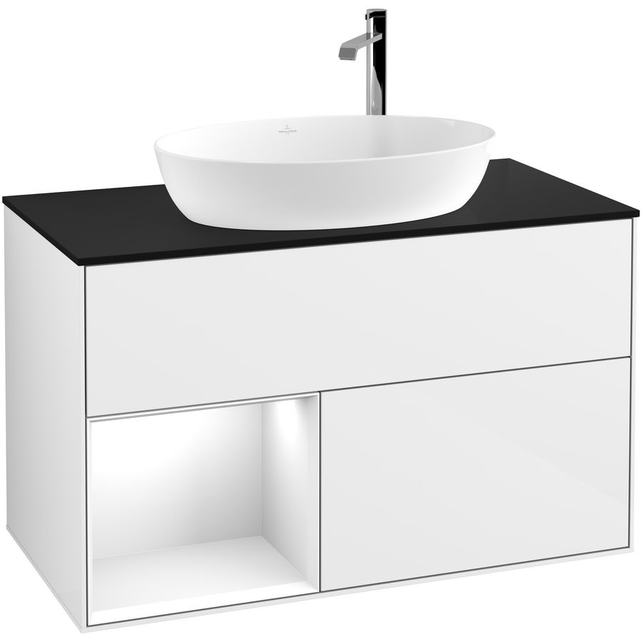 Wastafelonderkast Finion 1000x603x501mm G.White.L F892GFGF