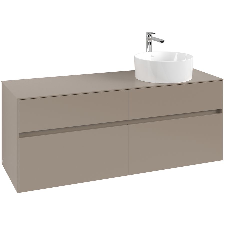 Wastafelonderkast Collaro 1400x548x500mm Taupe C047B0VM