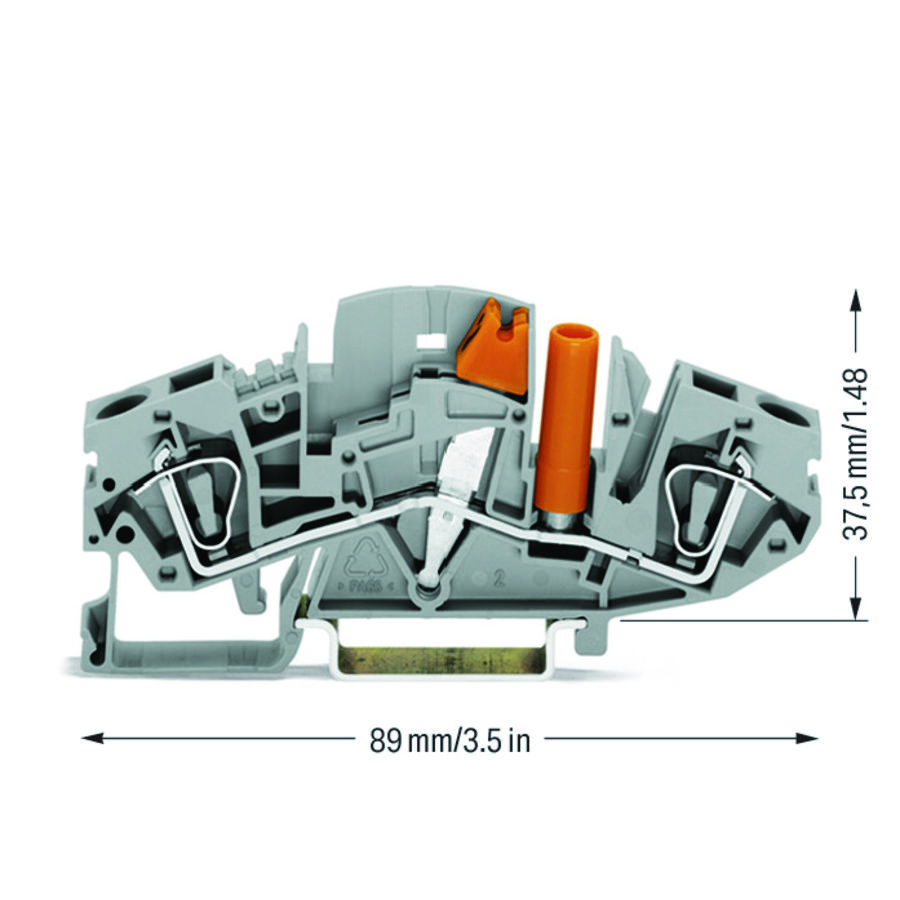 2-draads scheidings-/meetklem dwars schakelb.282-811 VVE=20