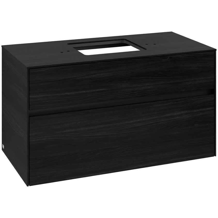 Wastafelonderkast Collaro 1000x548x500mm Black Oak C125B0AB