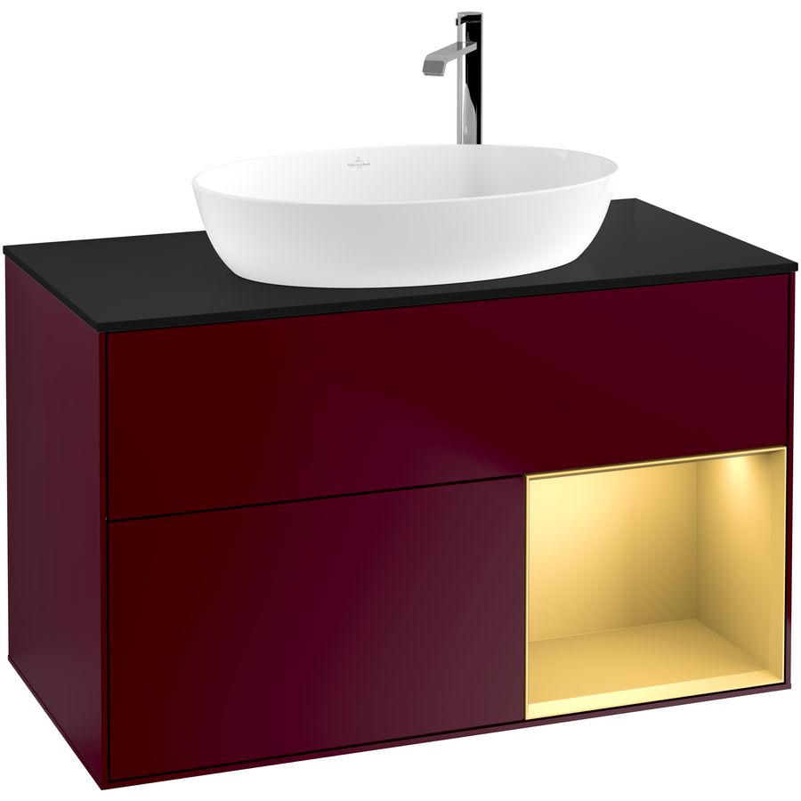 Wastafelonderkast Finion 1000x603x501mm Peony Matt Lacquer G902HFHB