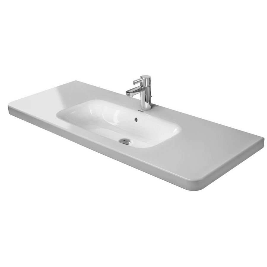 DURASTYLE #232012 wastafel 1200mm wit met kraangat met overloop