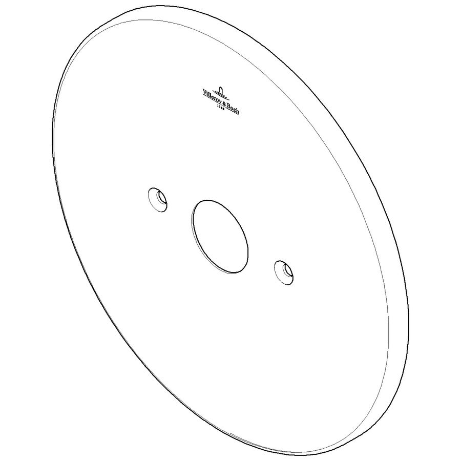 Rozet v. pressure balance valve z.omst. 190x9mm chr