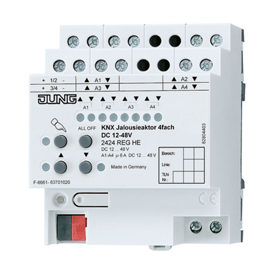 Jaloezie actor 4-voudig DC 12-48V KNX