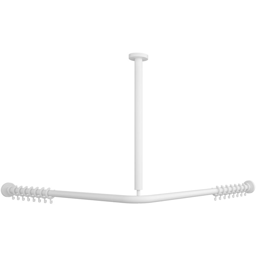 ViCare gordijnstang 1000x1000mm wit (inkortbaar) met plafondsteun