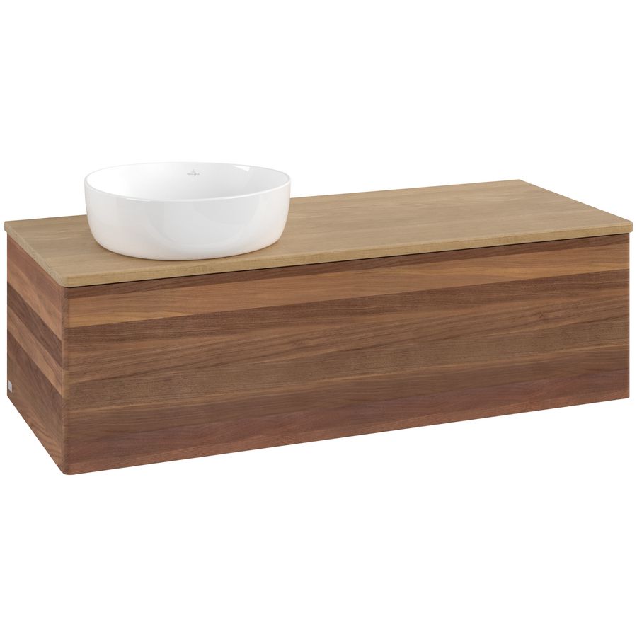 Wastafelonderkast Antao 1200x360x500mm Warm Walnut L33011HM