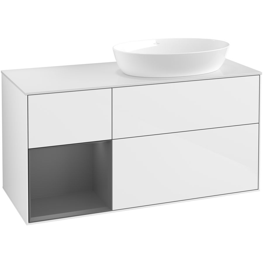 Wastafelonderkast Finion 1200x603x501mm G.White.L GA41GKGF