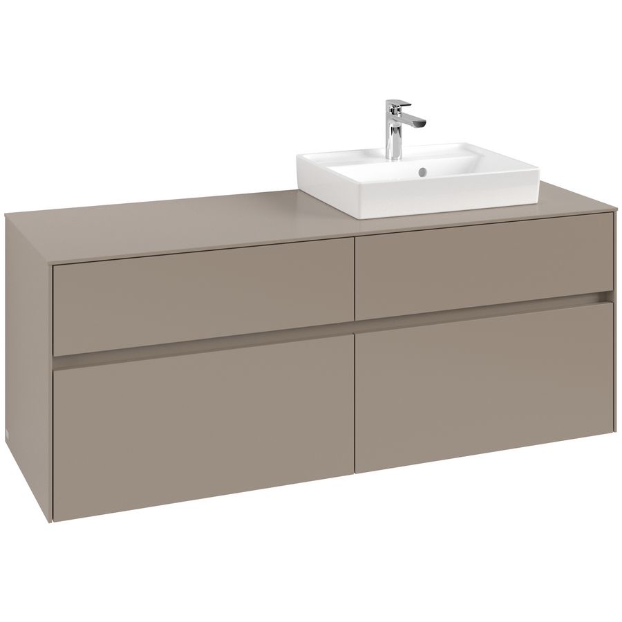 Wastafelonderkast Collaro 1400x548x500mm Taupe C07500VM