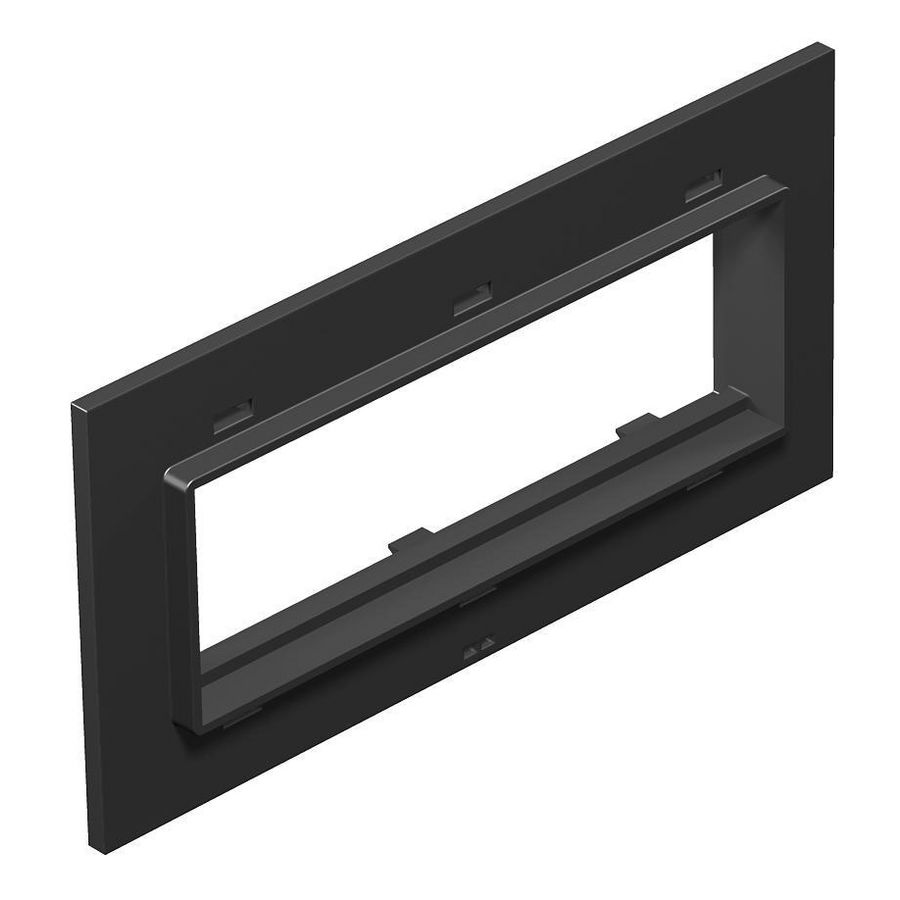 Afdekplaat 3-voudige mod.45 voor T4L/T8NL polyamid zwart