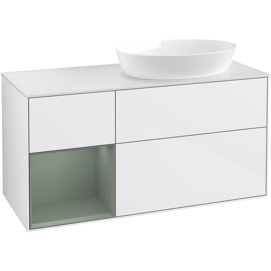 Wastafelonderkast Finion 1200x603x501mm G.White.L GA41GMGF