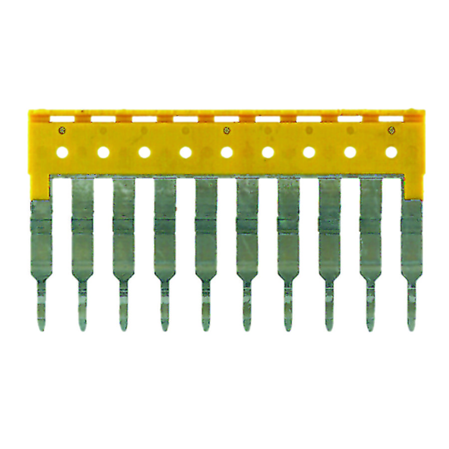 Dwarsverbinder (terminal) Plugged geel 24 A p: 10