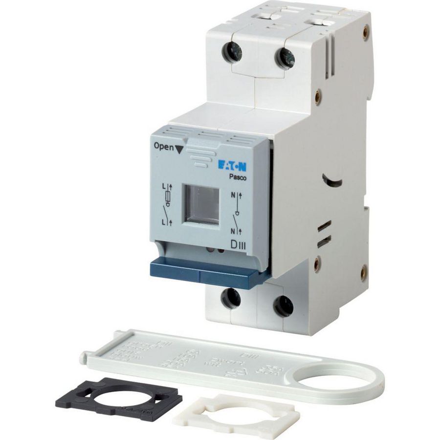 Pasco veilighedenlastscheider DIII 1P+N max.50A