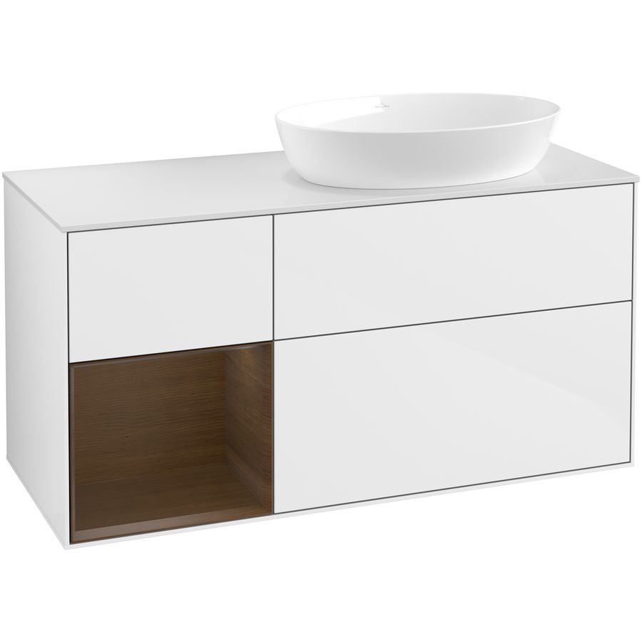 Wastafelonderkast Finion 1200x603x501mm G.White.L GA41GNGF