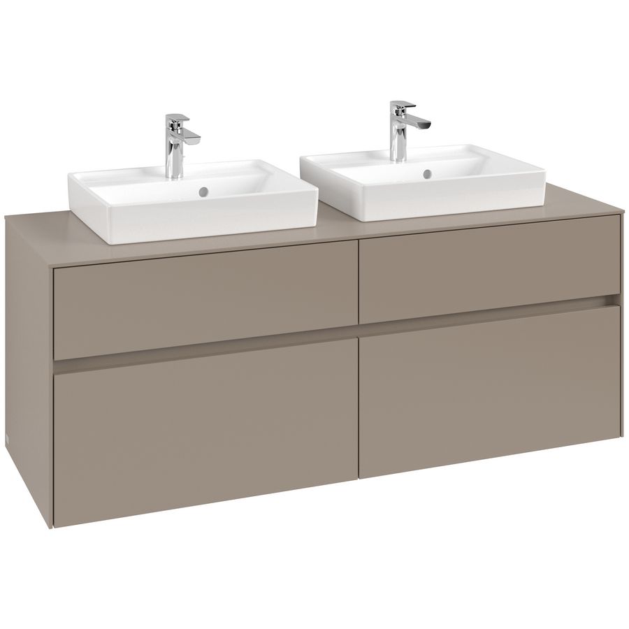 Wastafelonderkast Collaro 1400x548x500mm Taupe C076B0VM